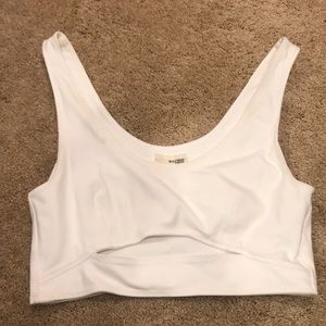White cut out bra